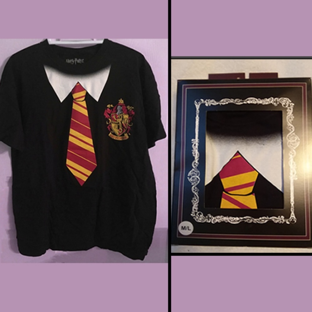 New Harry Potter Gryffindor Tee Shirt with Cape